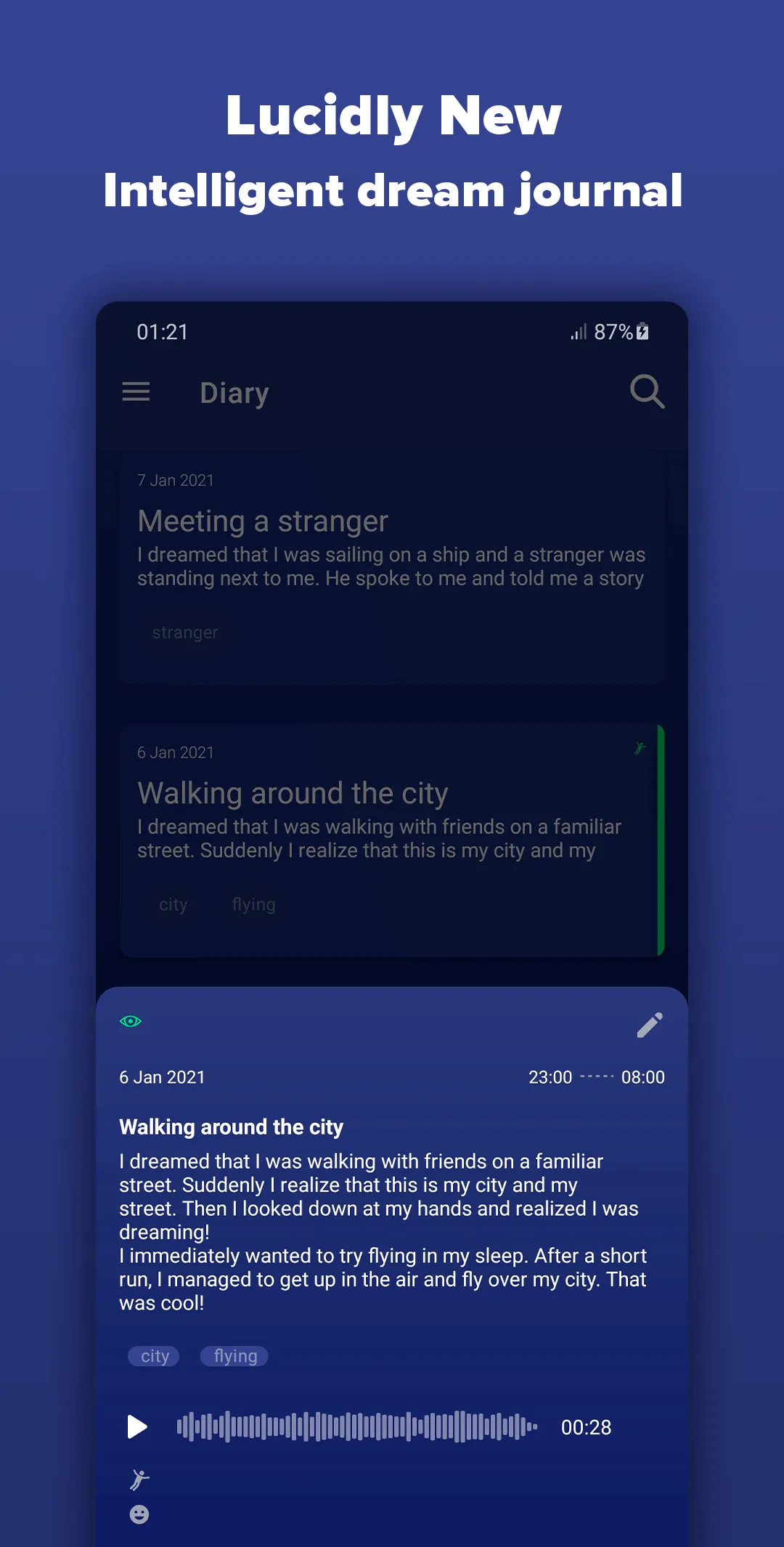 Lucidly: Lucid Dream & Journal | Indus Appstore | Screenshot