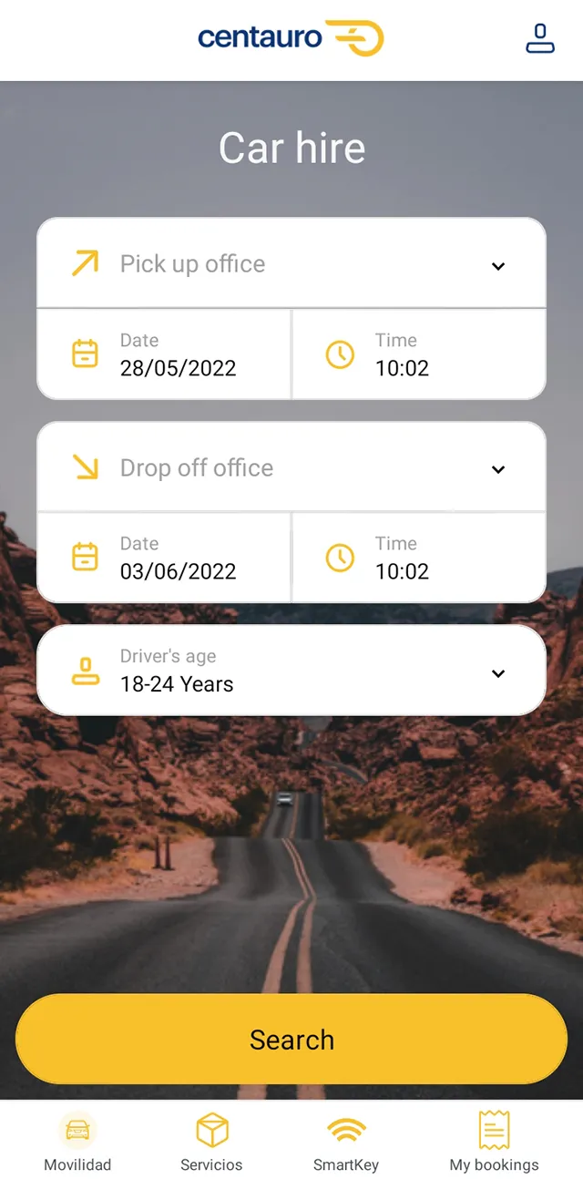 Car hire with Centauro | Indus Appstore | Screenshot