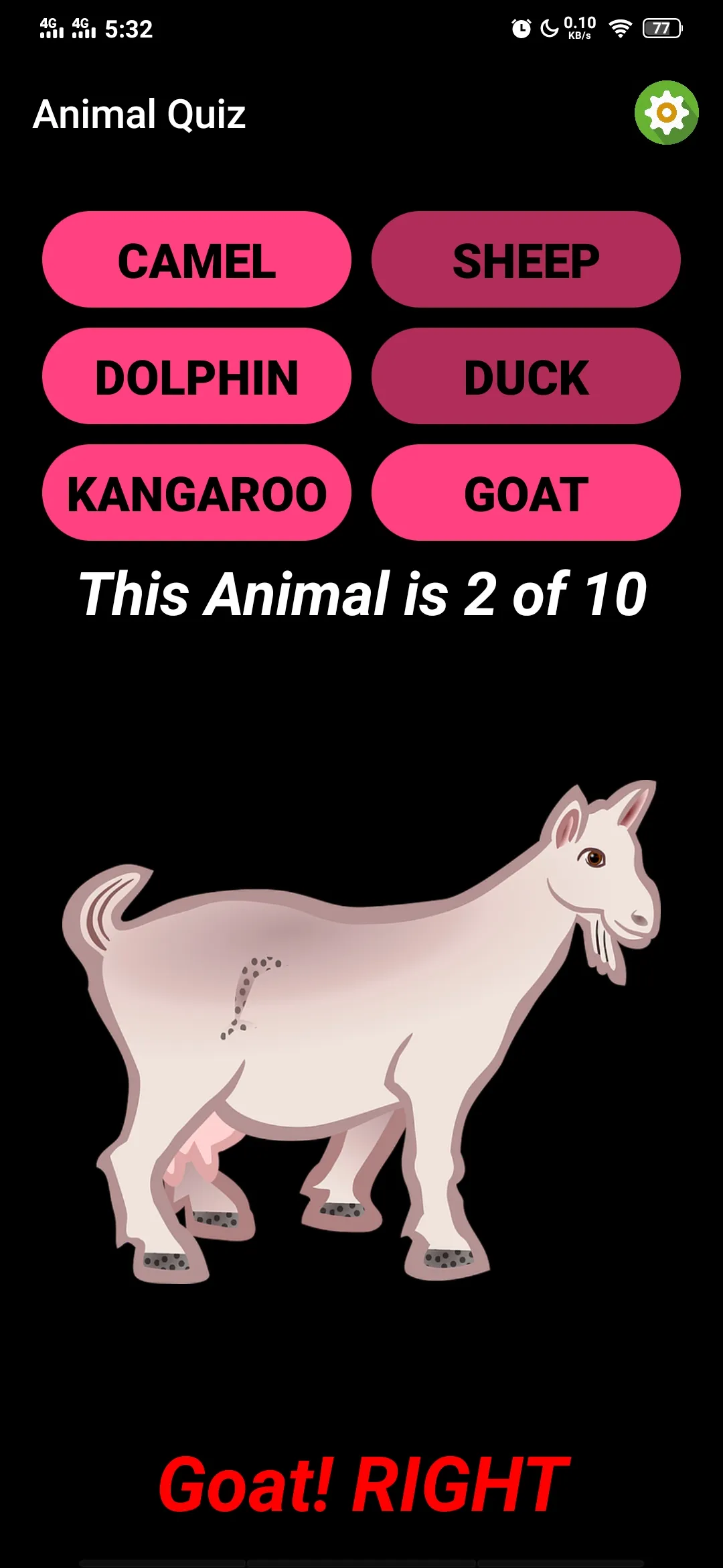 Animal Quiz | Indus Appstore | Screenshot