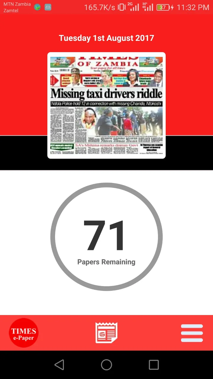 Times of Zambia Epaper | Indus Appstore | Screenshot