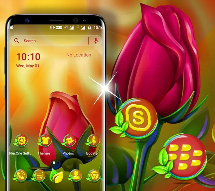 Rose Painting Launcher Theme | Indus Appstore | Screenshot