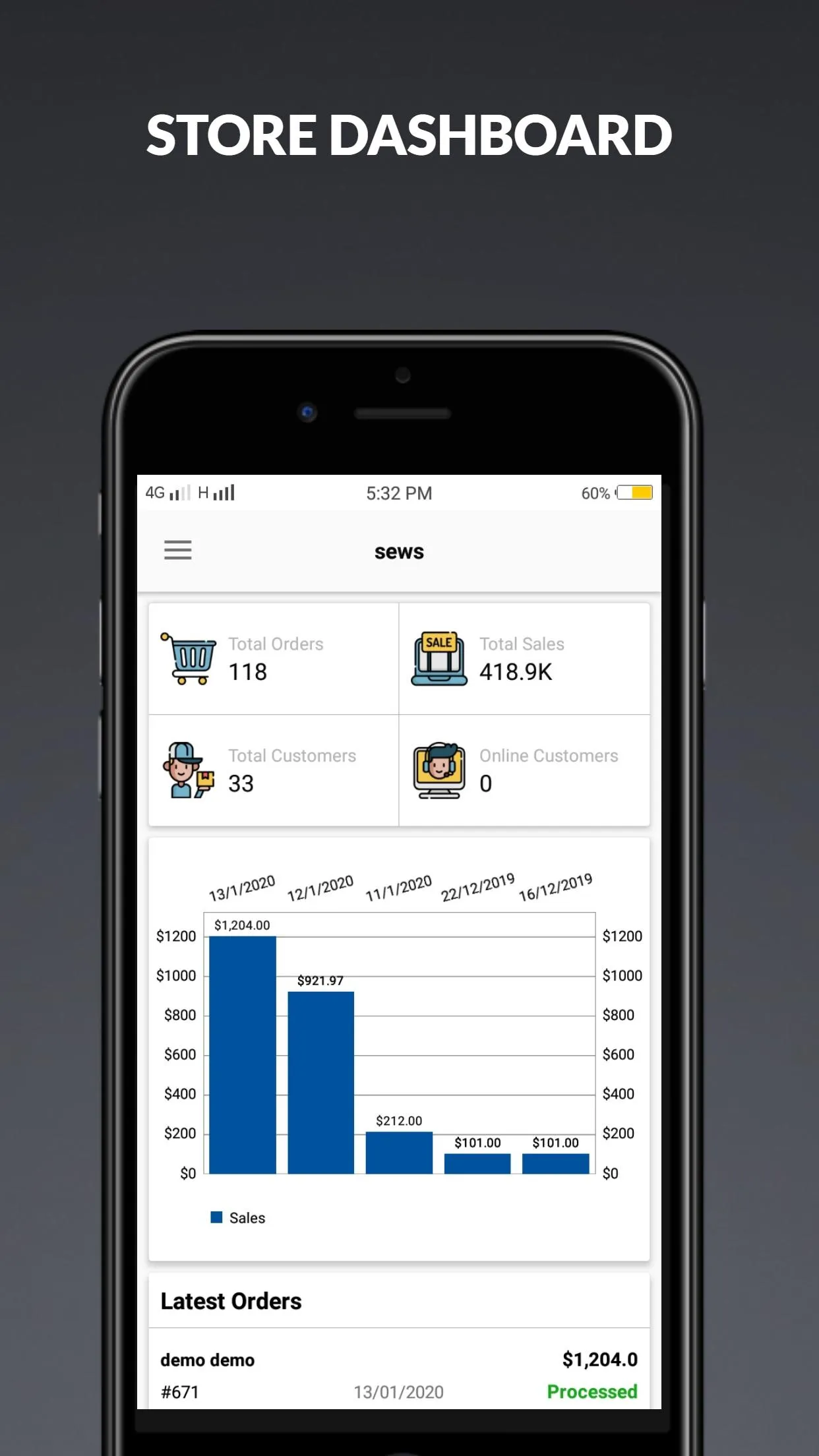 Opencart Admin Mobile App. | Indus Appstore | Screenshot