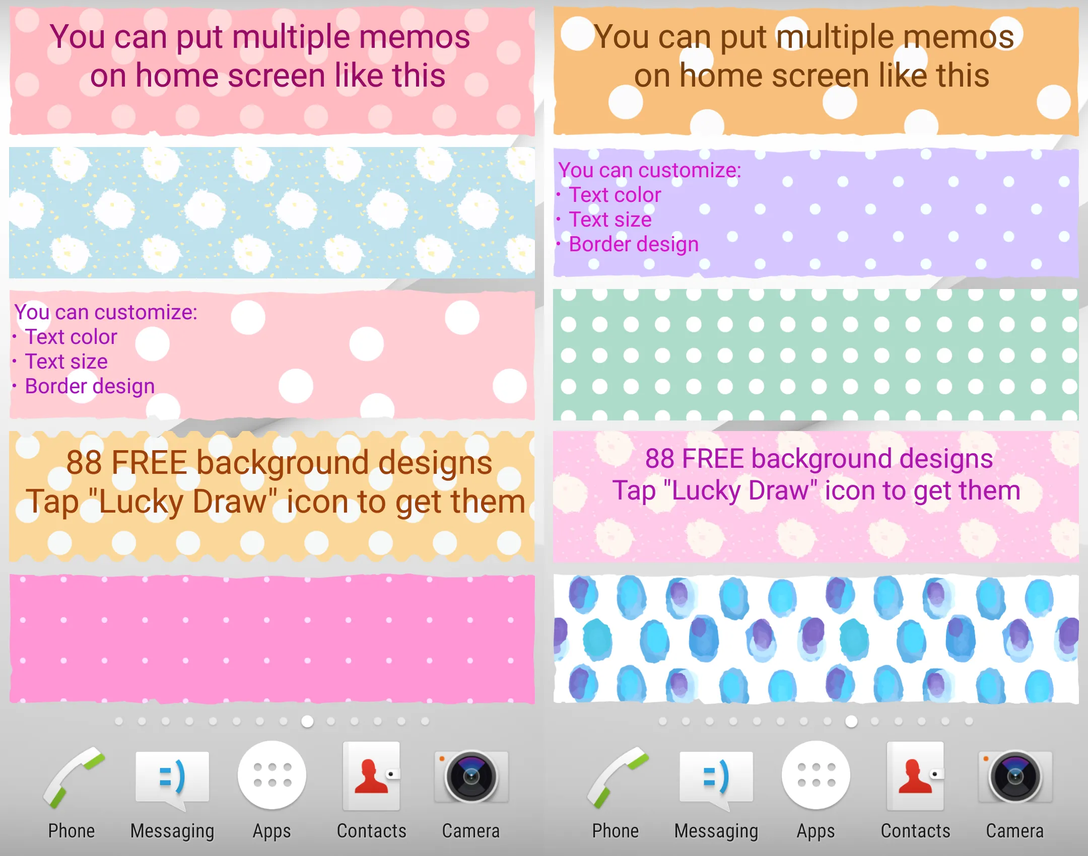 Sticky Memo Notepad *Dots* | Indus Appstore | Screenshot