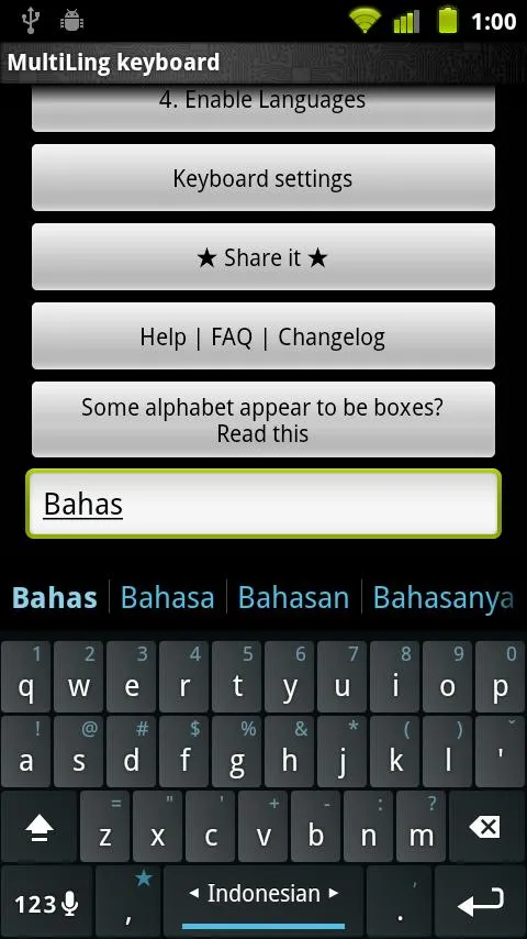 Indonesian Keyboard Plugin | Indus Appstore | Screenshot