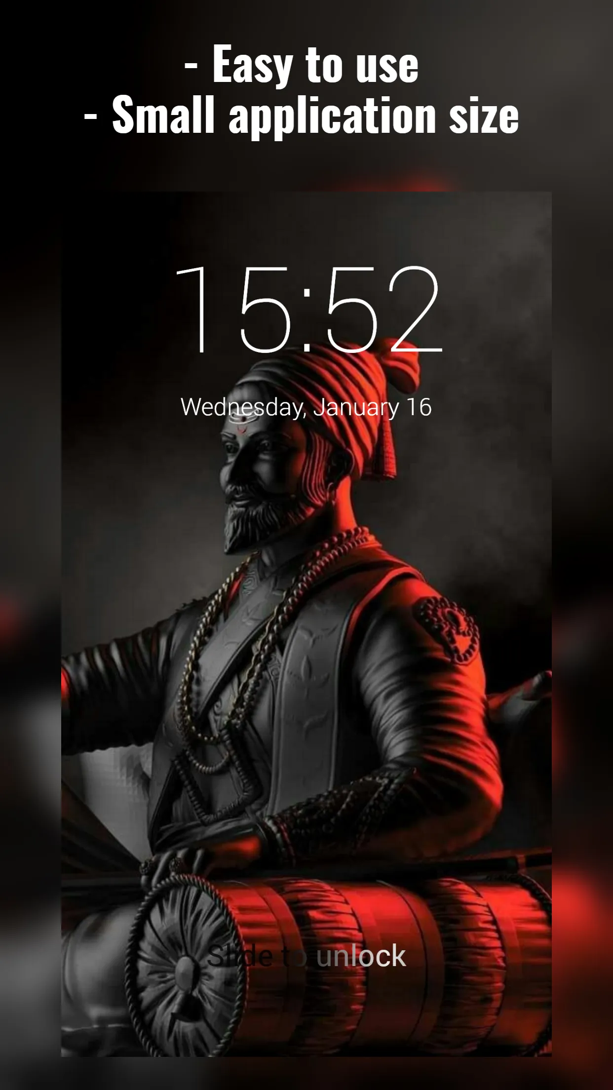 Shivaji Art Lock Screen | Indus Appstore | Screenshot