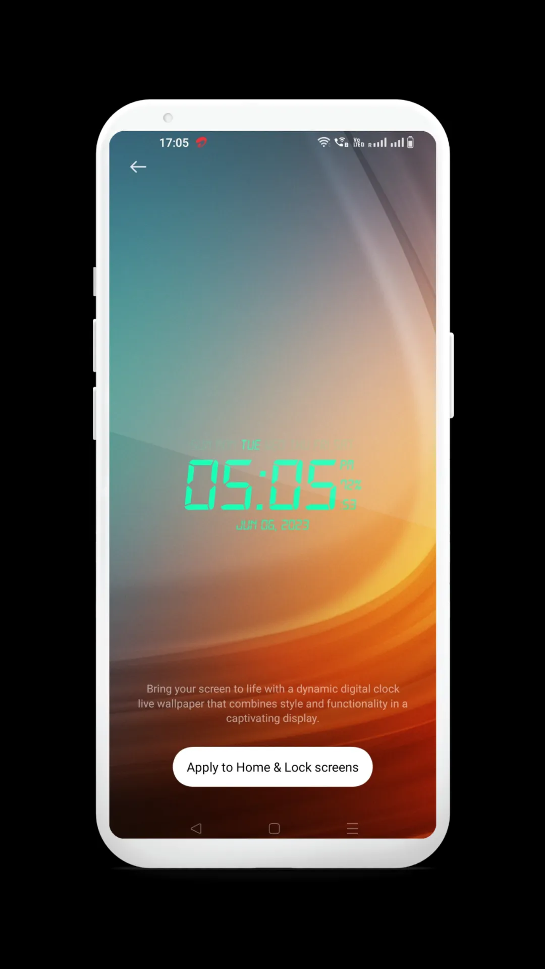 Digital clock live wallpaper | Indus Appstore | Screenshot