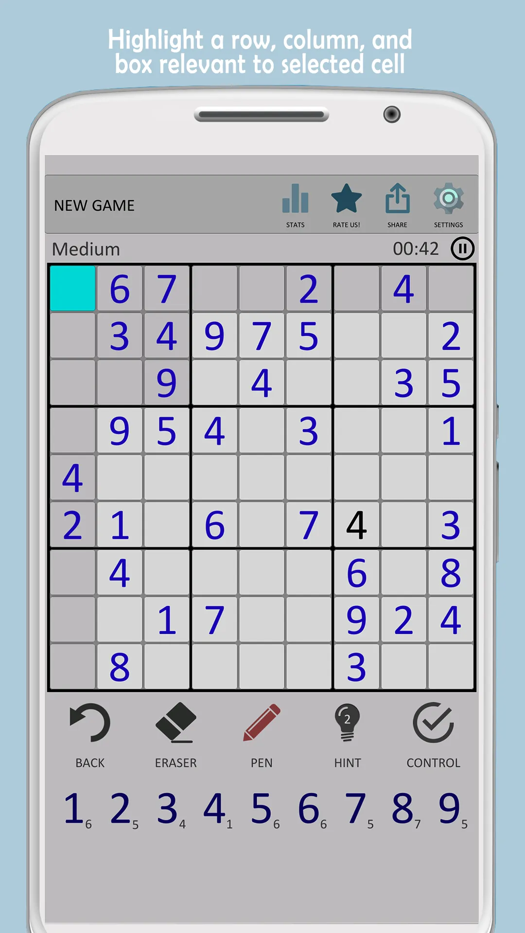 Classic Sudoku Numbers Puzzle | Indus Appstore | Screenshot