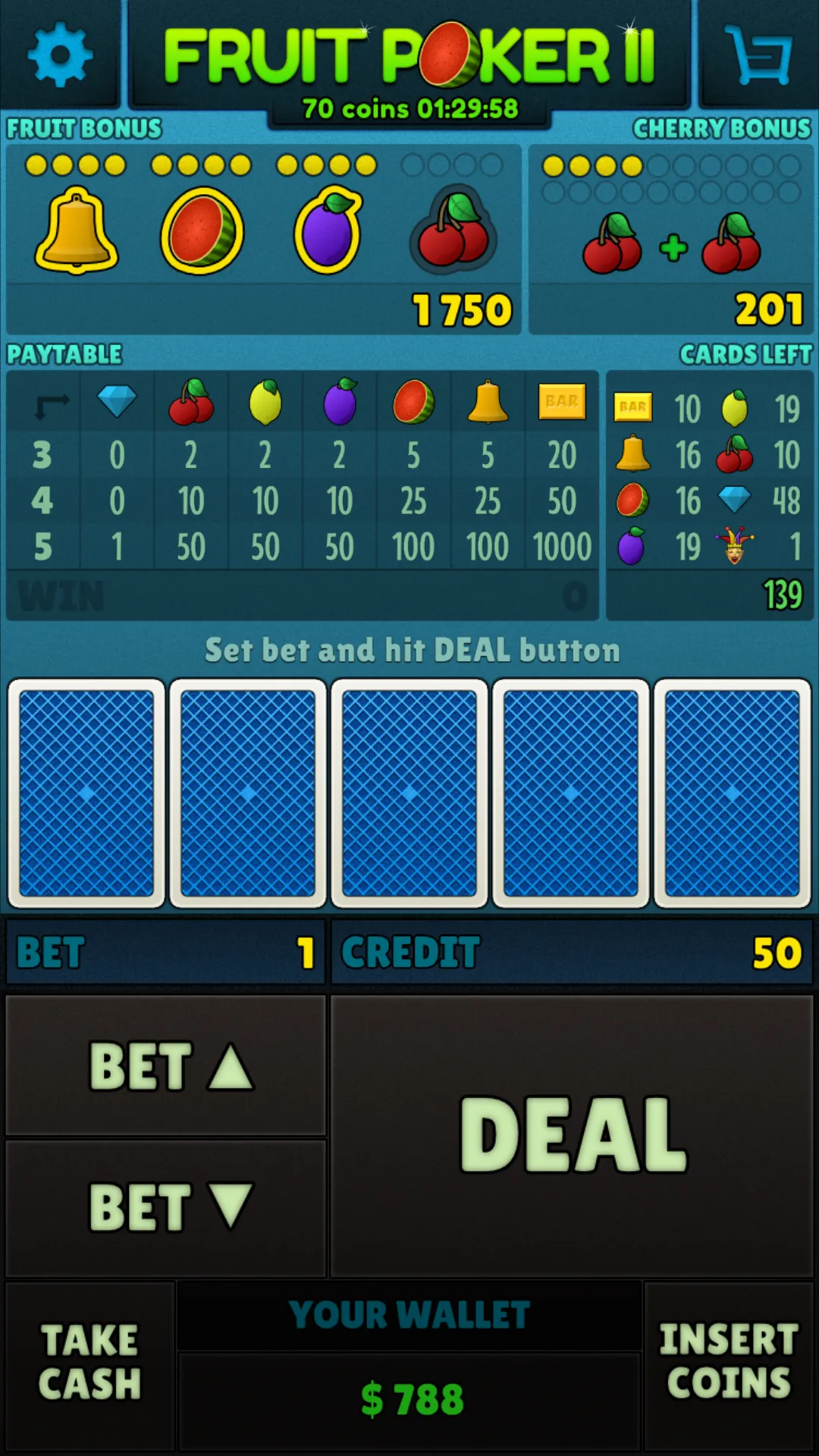 Fruit Poker II | Indus Appstore | Screenshot