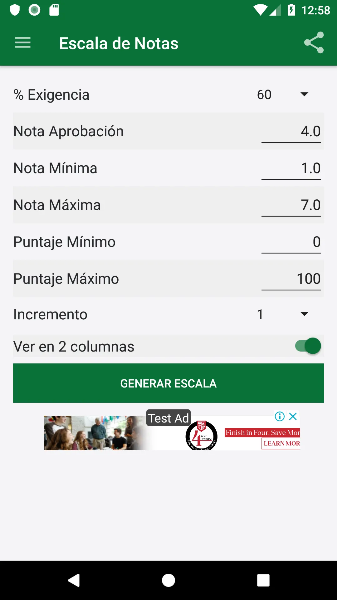 Escala de Notas | Indus Appstore | Screenshot