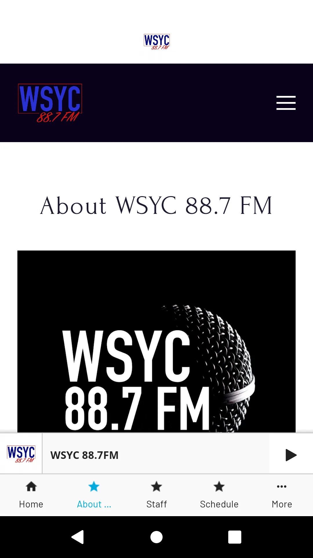 WSYC 88.7FM Shippensburg | Indus Appstore | Screenshot