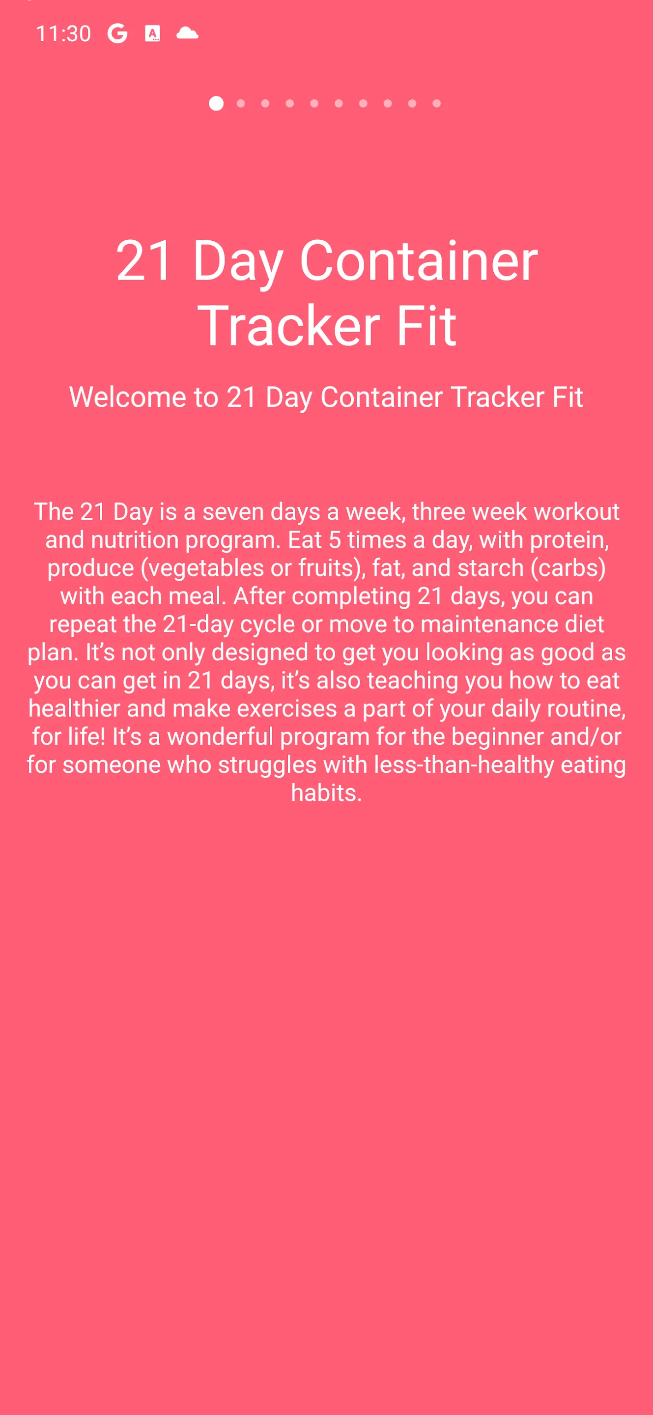 21 Day Container Tracker Fit | Indus Appstore | Screenshot