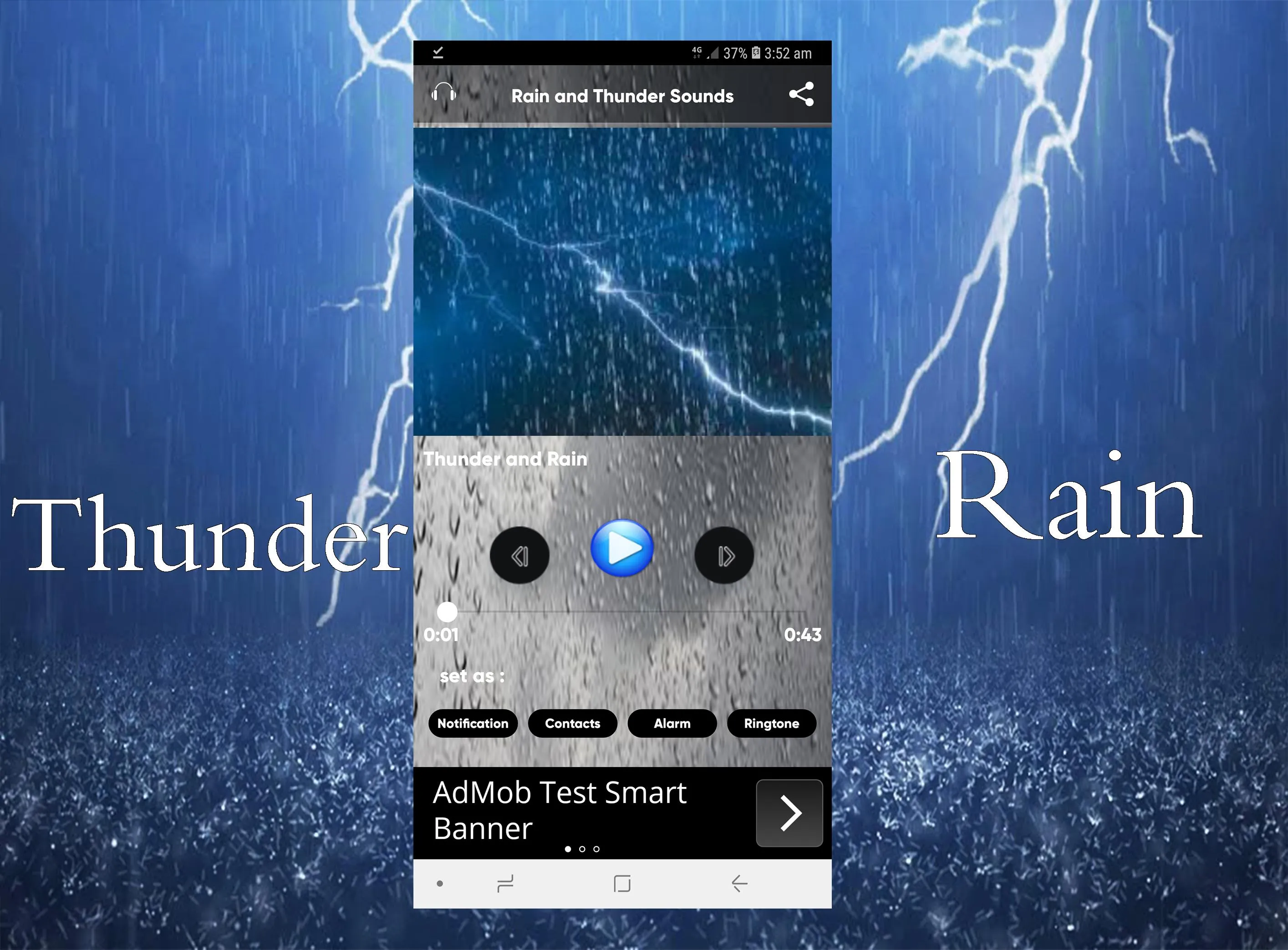 Rain & Thunder Sounds | Indus Appstore | Screenshot