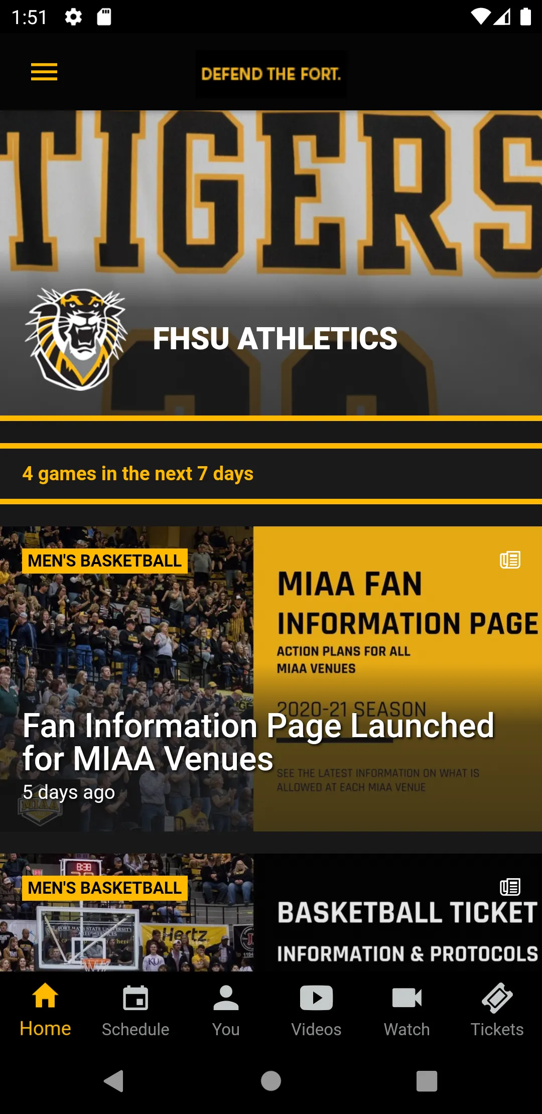 Fort Hays State Athletics | Indus Appstore | Screenshot