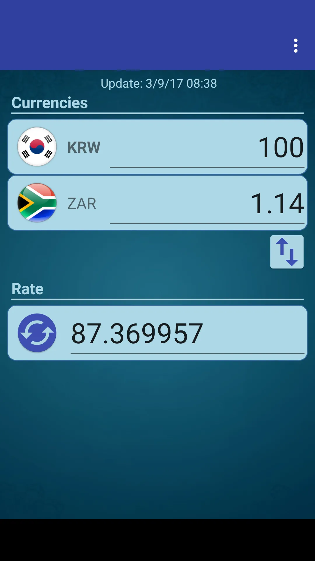 KRW Won x South African Rand | Indus Appstore | Screenshot