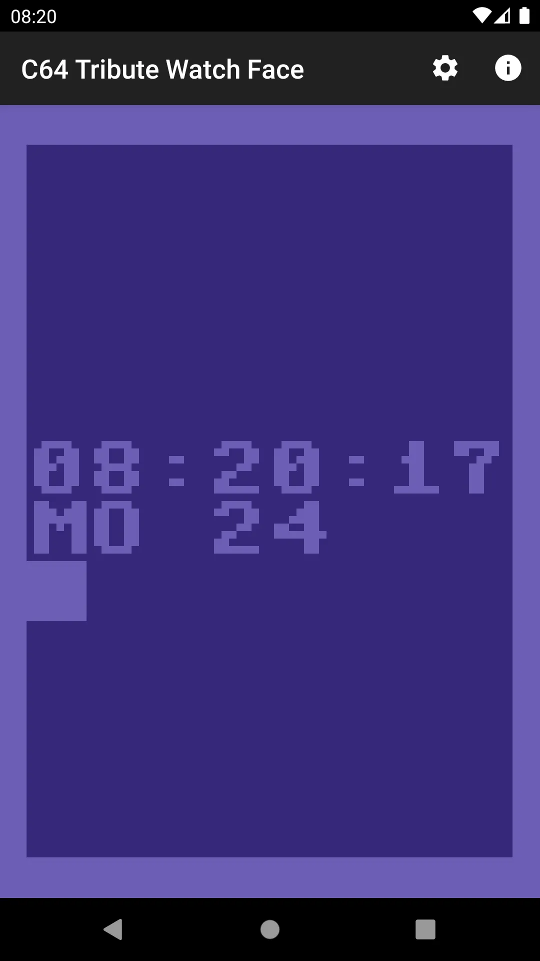 C64 Tribute Watch Face | Indus Appstore | Screenshot