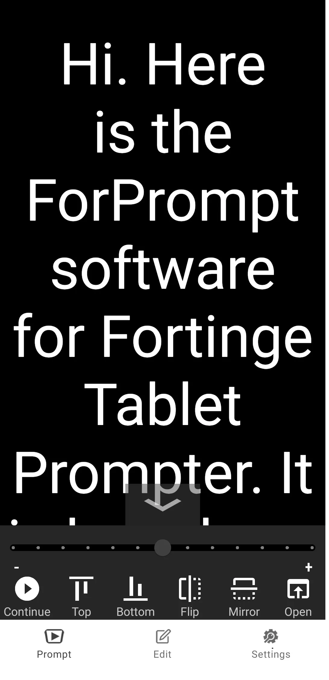 ForPrompt Tablet Prompter | Indus Appstore | Screenshot