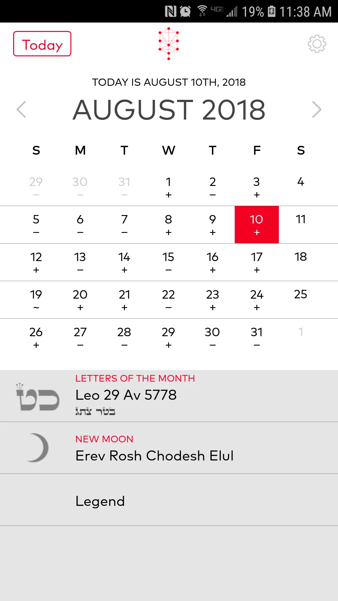 Kabbalistic Calendar | Indus Appstore | Screenshot