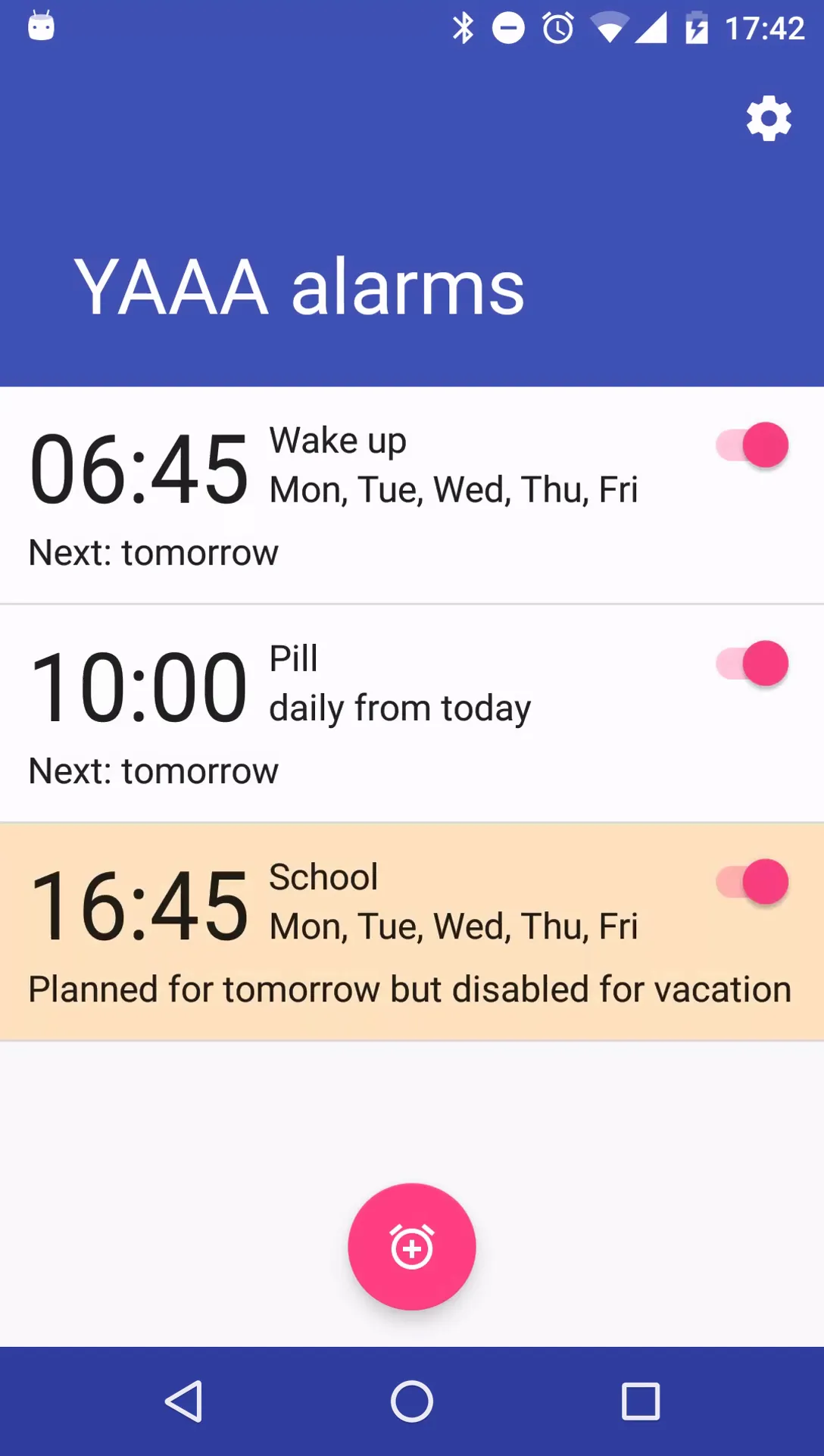 YAAA - Yet Another Alarm App | Indus Appstore | Screenshot