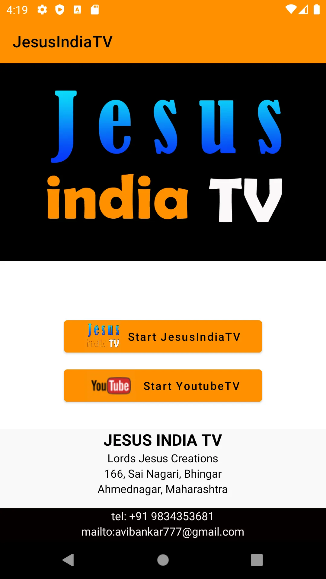 Jesus India TV | Indus Appstore | Screenshot