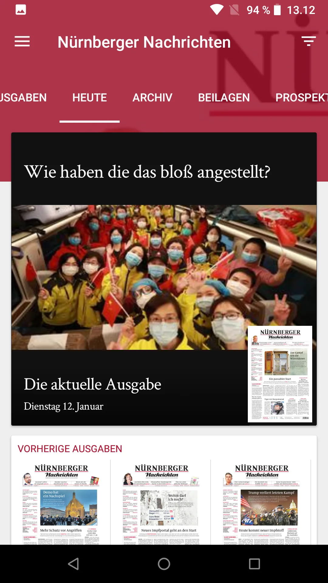 Nürnberger Nachrichten E-Paper | Indus Appstore | Screenshot