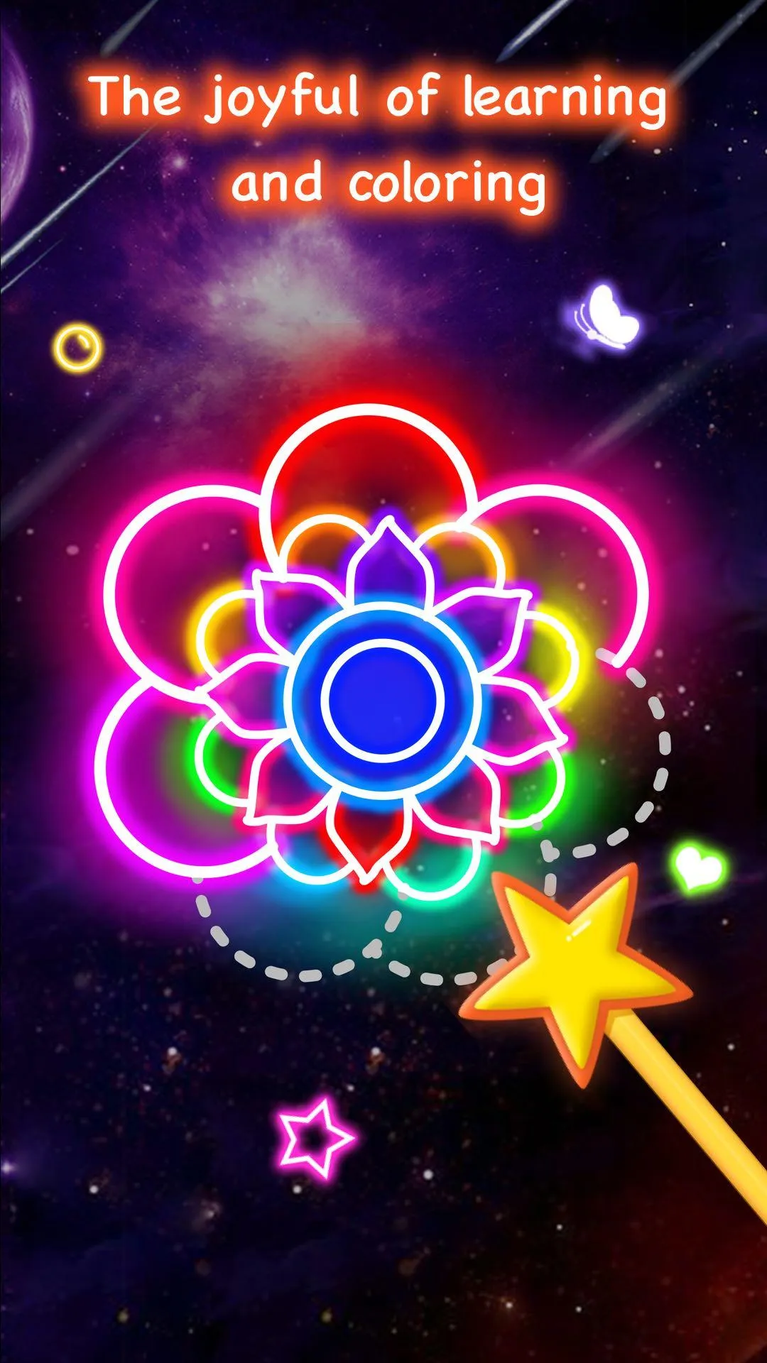 Learn To Draw Glow Flower | Indus Appstore | Screenshot