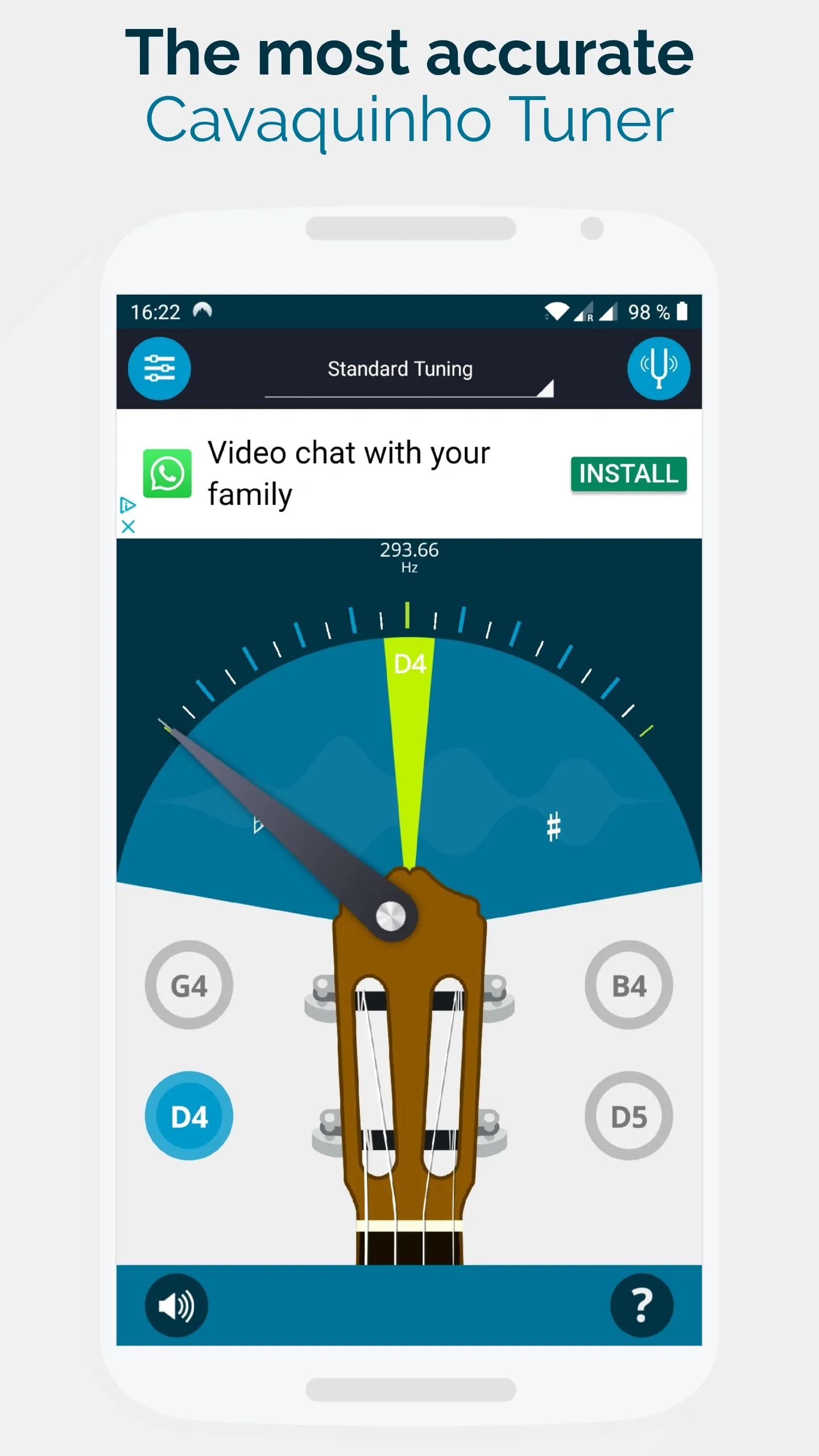 The Cavaquinho Tuner | Indus Appstore | Screenshot