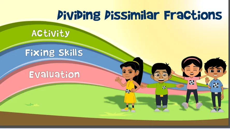 Dividing Dissimilar Fractions | Indus Appstore | Screenshot