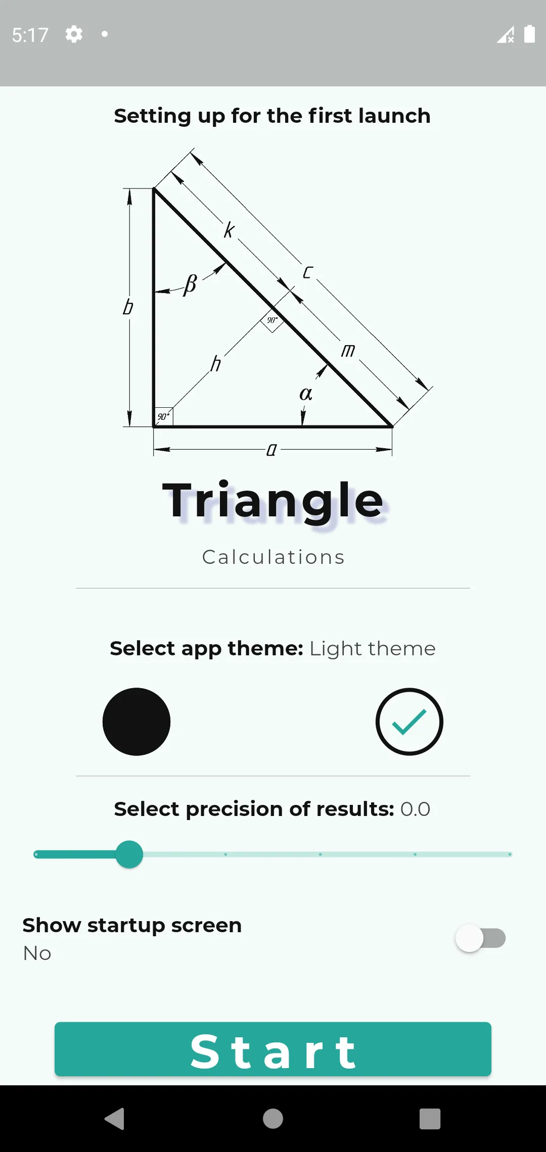 Triangle angle calculator | Indus Appstore | Screenshot