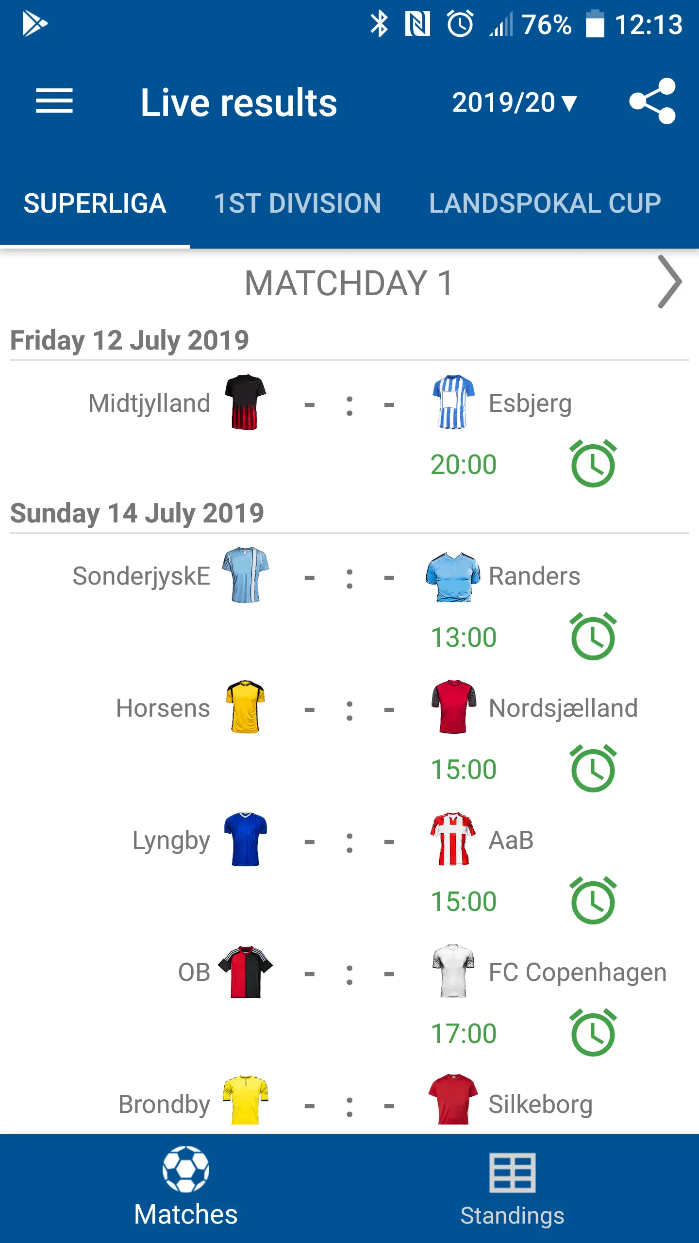 Live Scores for Superliga 2025 | Indus Appstore | Screenshot