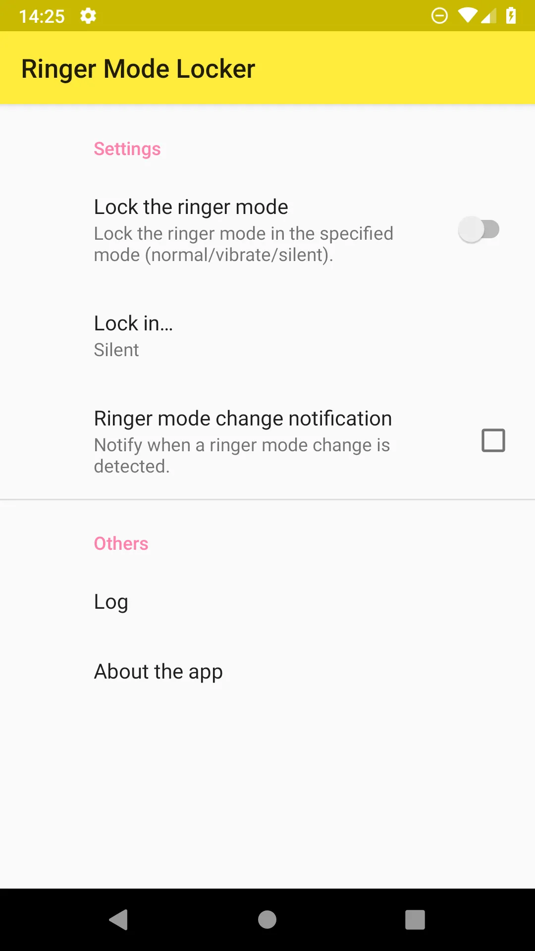 Ringer Mode Locker | Indus Appstore | Screenshot