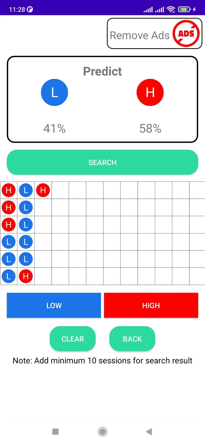 High - Low Predict Tool | Indus Appstore | Screenshot