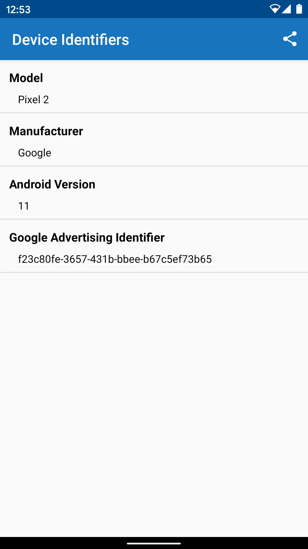 Device Identifiers | Indus Appstore | Screenshot