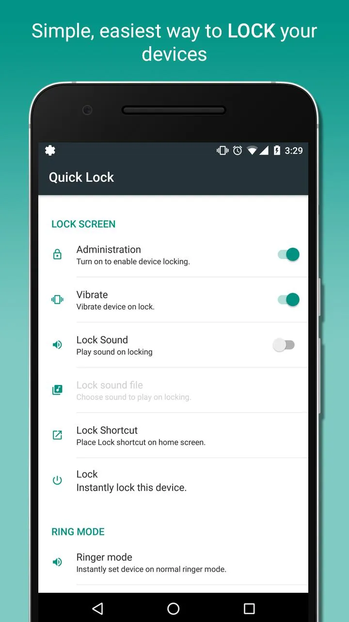 Quick Lock (Lock Screen) | Indus Appstore | Screenshot