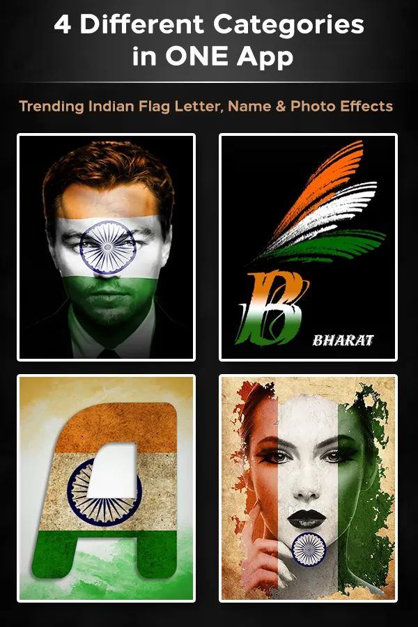 India Flag Photo DP Letter Art | Indus Appstore | Screenshot