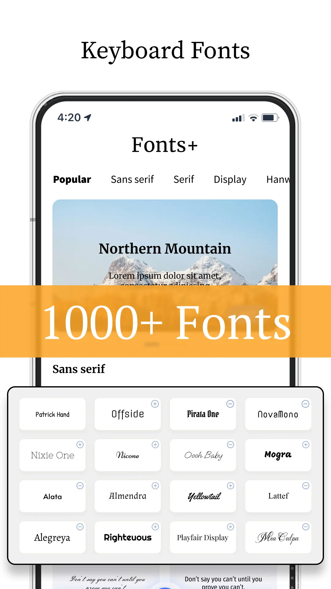 Font Keyboard: Text Fonts+ | Indus Appstore | Screenshot