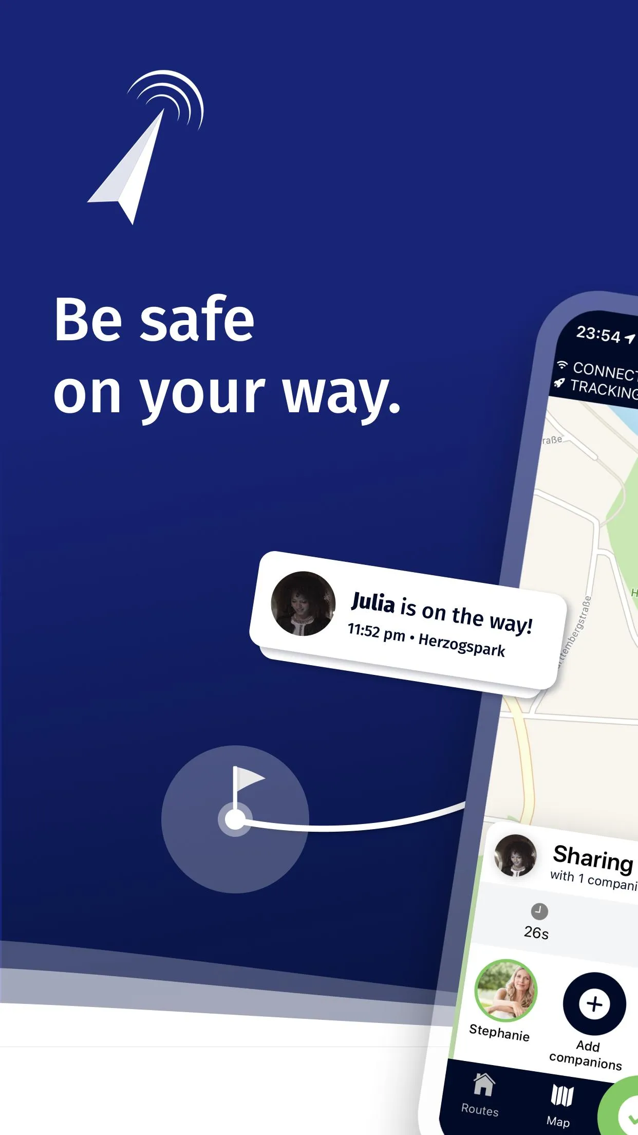 ArriveSafe – Live GPS & SOS | Indus Appstore | Screenshot