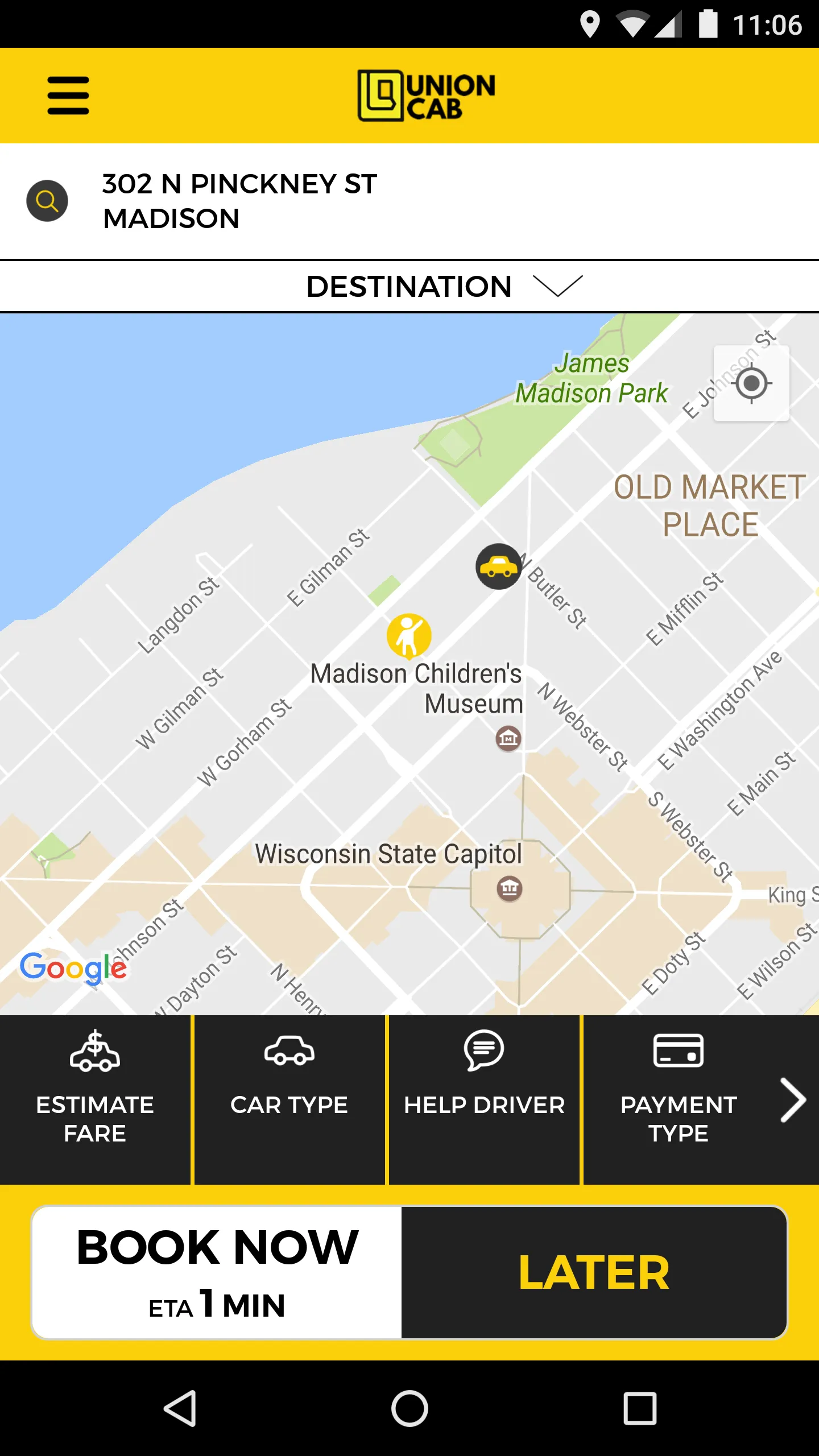 Union Cab of Madison | Indus Appstore | Screenshot