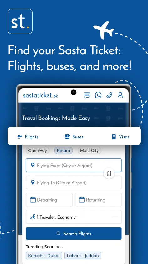 Sastaticket.pk Flights, Bus | Indus Appstore | Screenshot