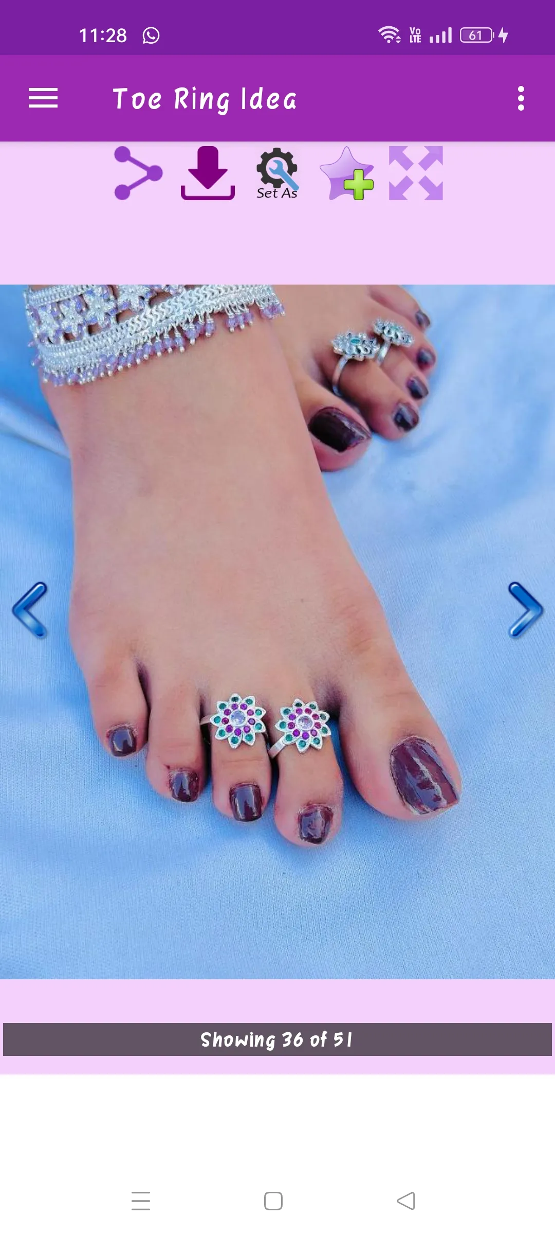 Toe Ring Idea Gallery | Indus Appstore | Screenshot