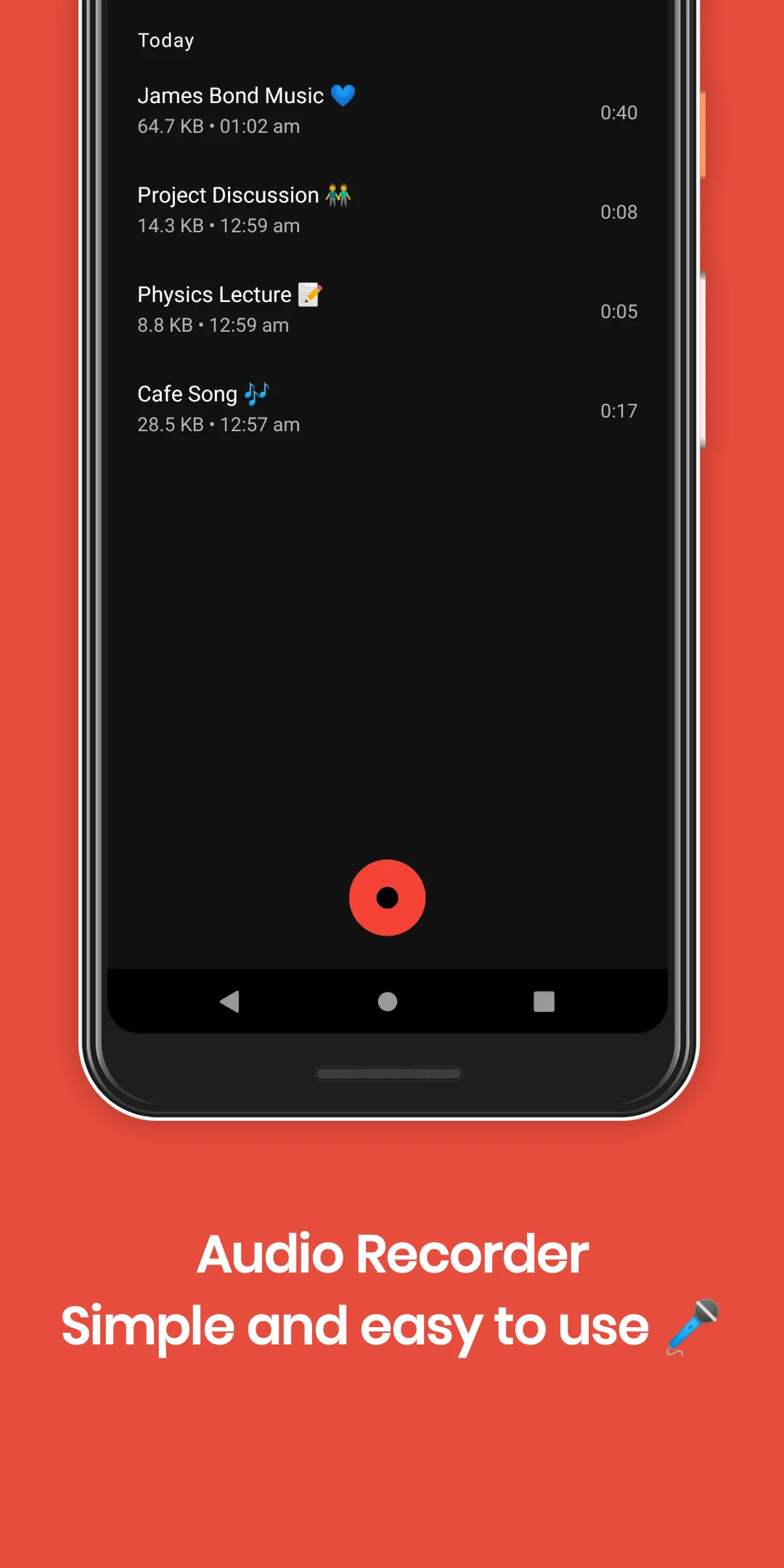 Audio Recorder - Simple audio  | Indus Appstore | Screenshot