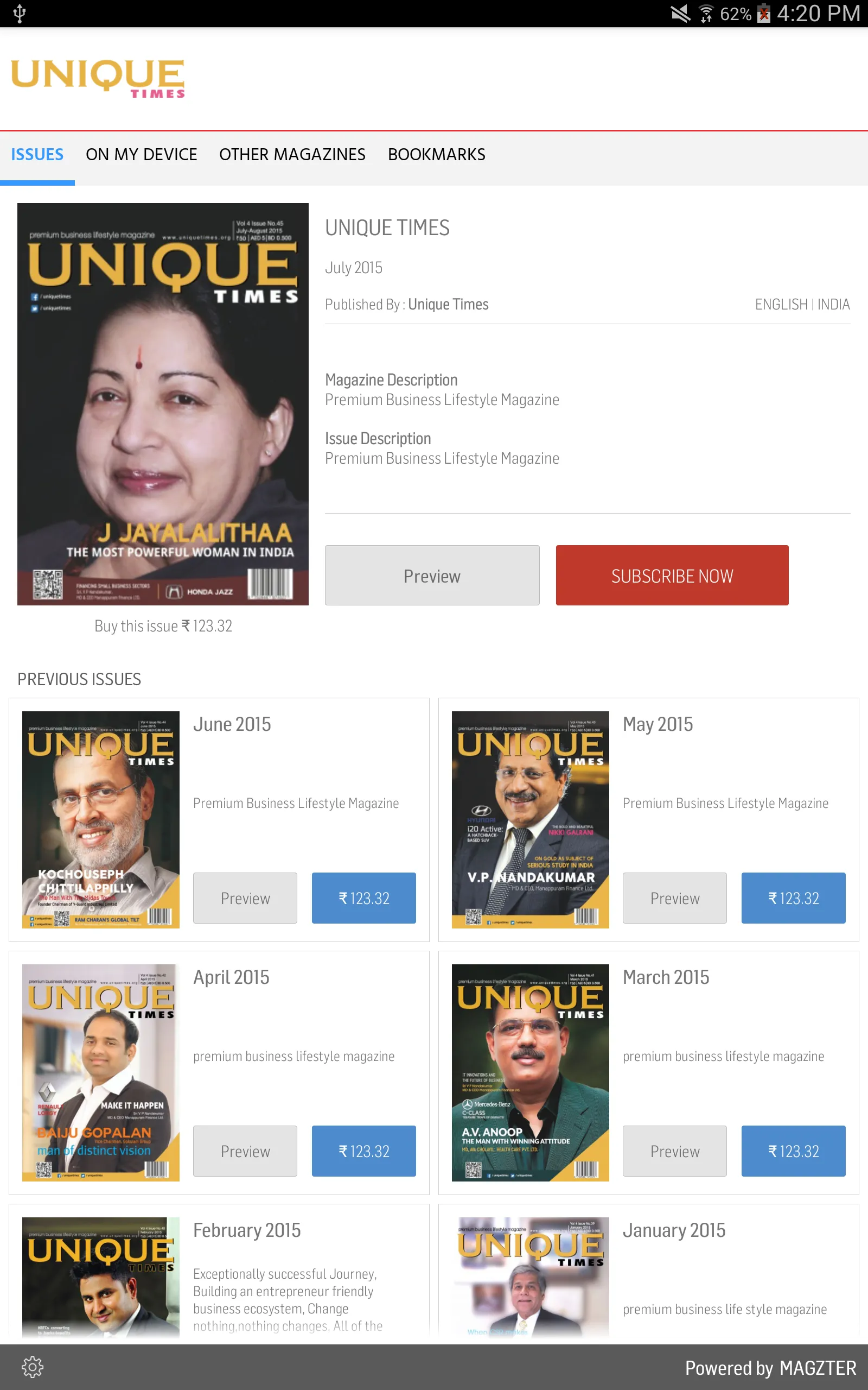 UNIQUE TIMES | Indus Appstore | Screenshot