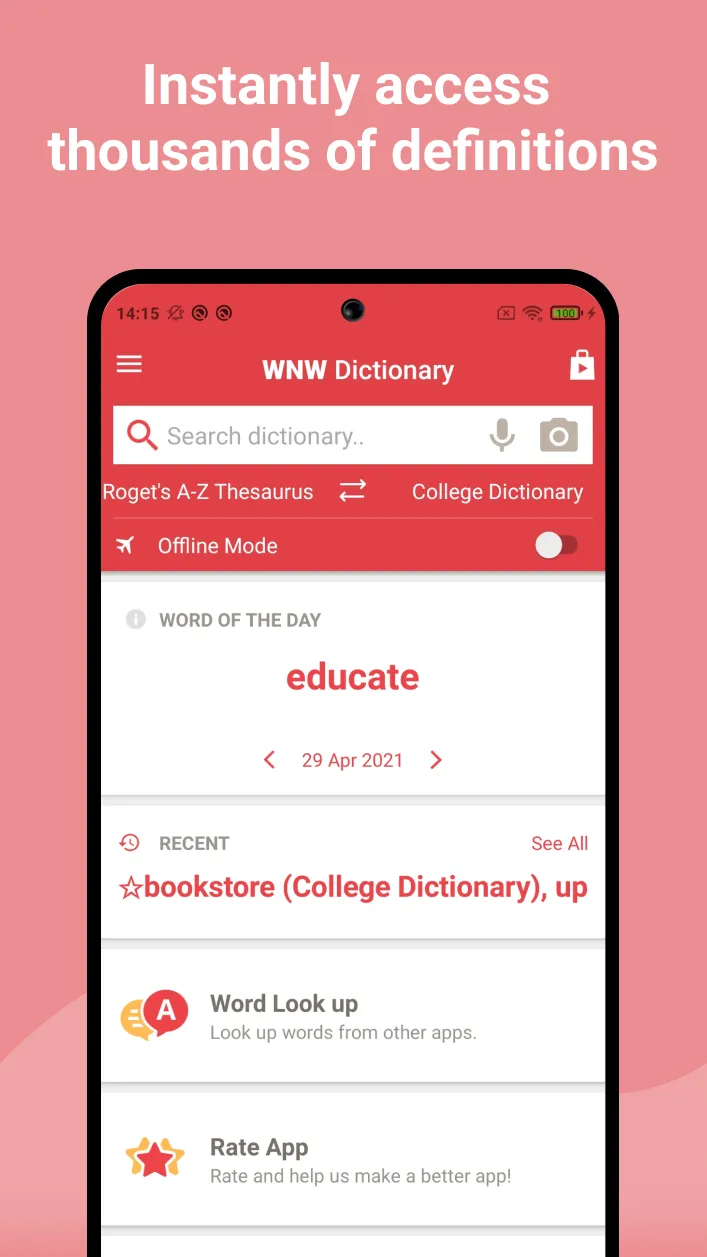 Webster's English & Thesaurus | Indus Appstore | Screenshot