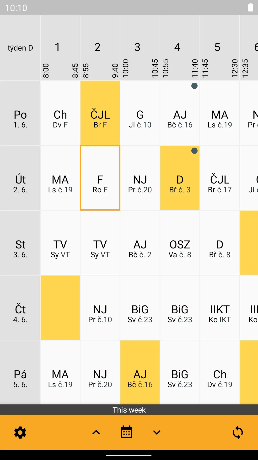 Better Schedule (Bakaláři) | Indus Appstore | Screenshot