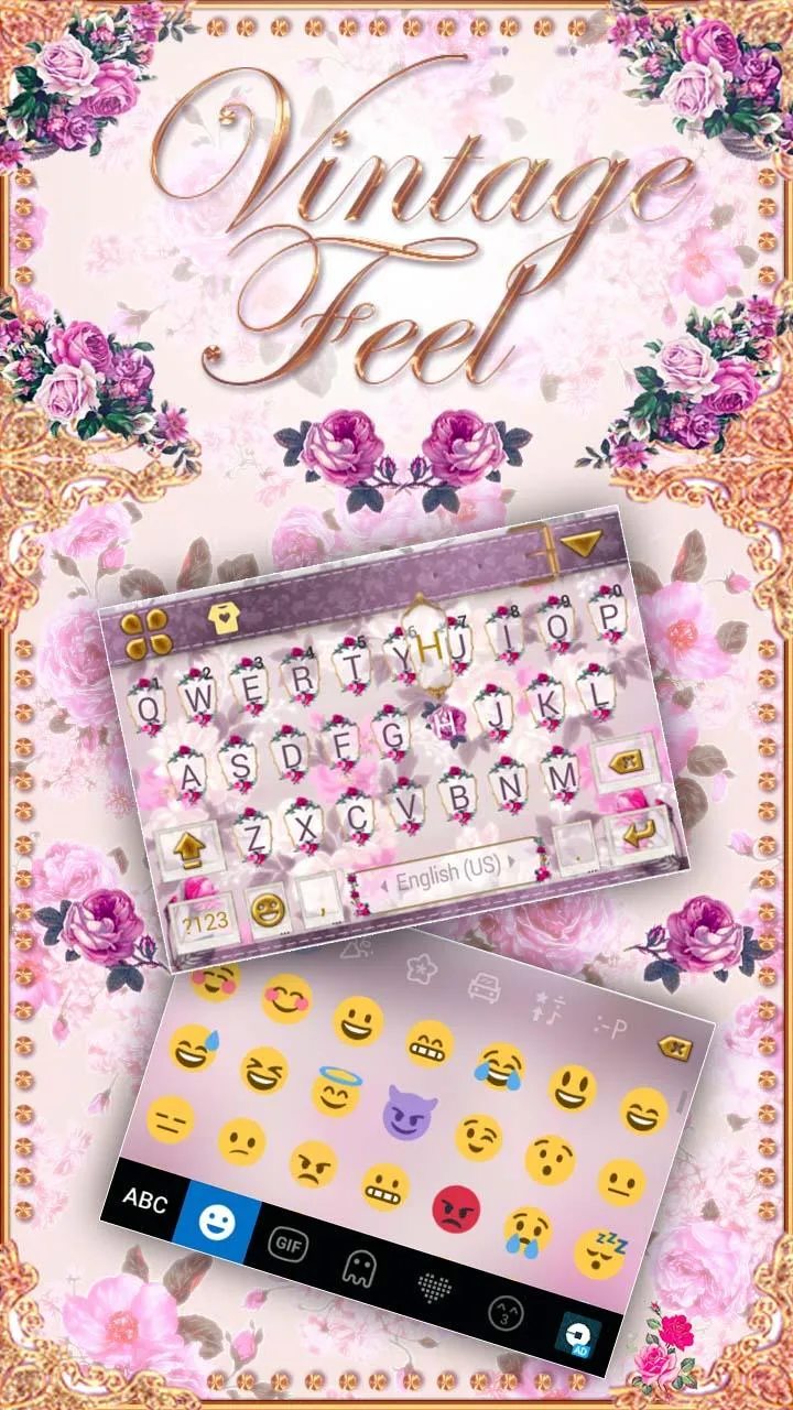 Vintage Feel Kika Keyboard | Indus Appstore | Screenshot