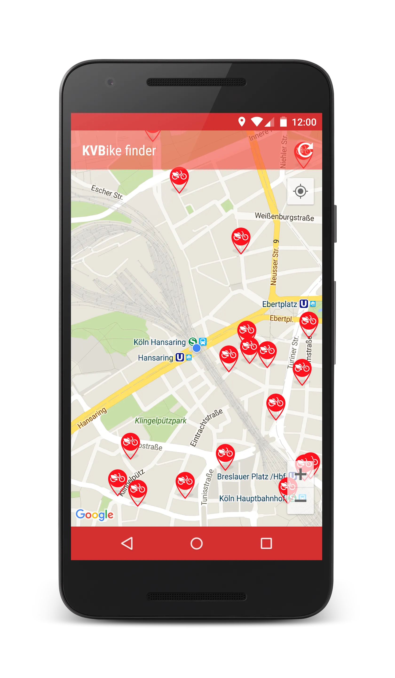 KVBike - KVB Fahrrad Finder | Indus Appstore | Screenshot