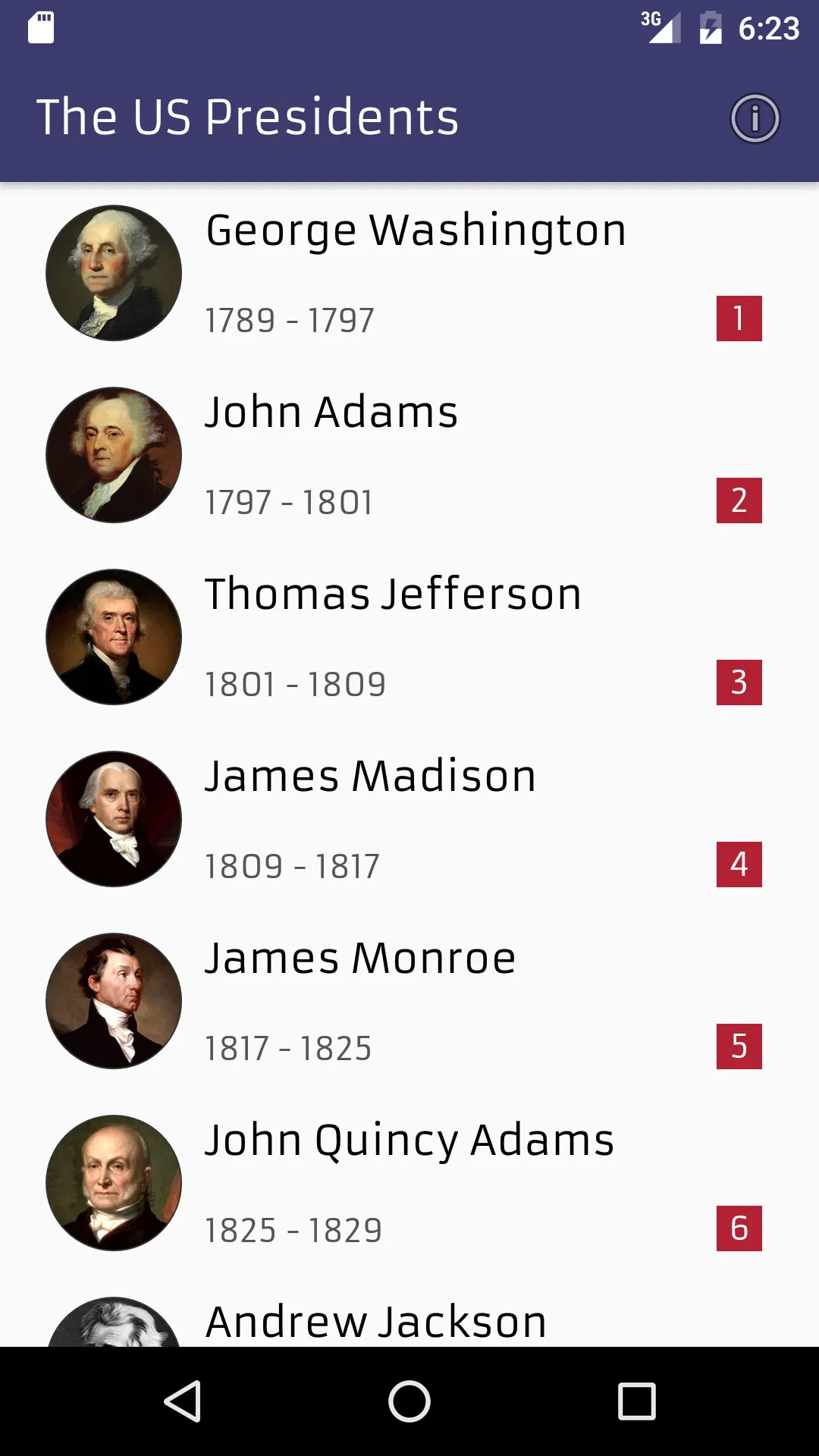 The U.S. Presidents | Indus Appstore | Screenshot