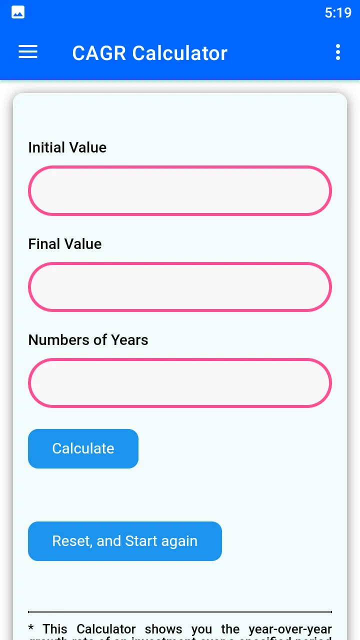 CAGR Calculator | Indus Appstore | Screenshot