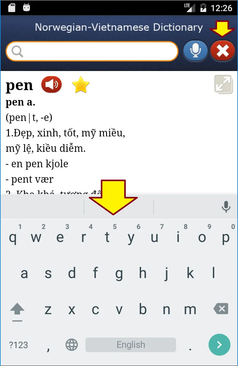 Norwegian-Vietnamese Dict. | Indus Appstore | Screenshot