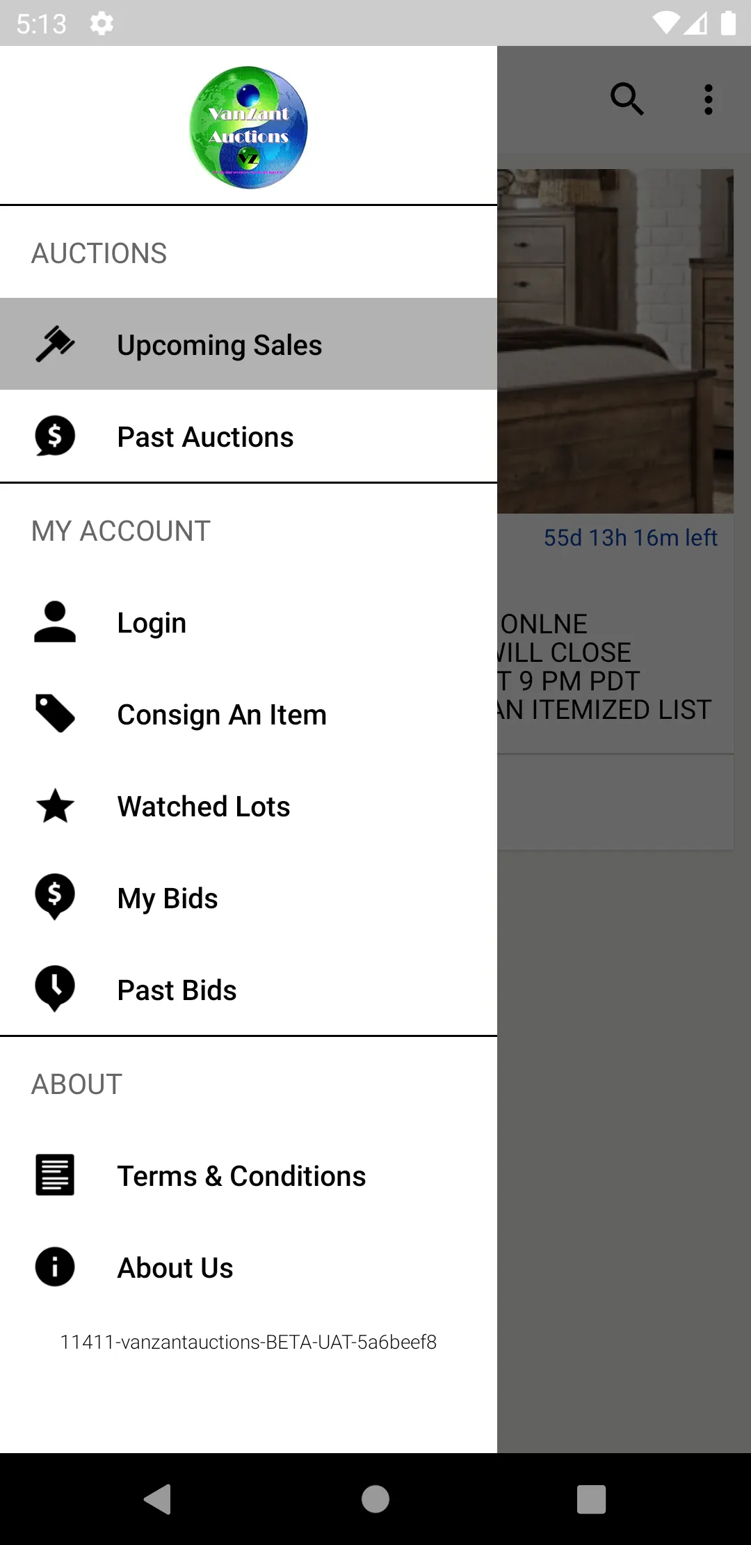 Vanzant Auctions | Indus Appstore | Screenshot