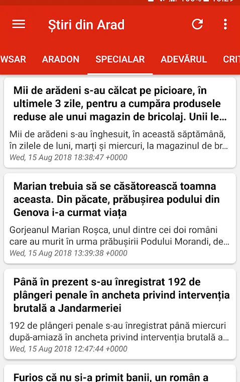 Știri din Arad | Indus Appstore | Screenshot